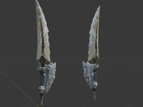Bergel Vetra Dual Blades - Monster Hunter World Model 3D