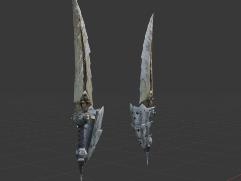 Bergel Vetra Dual Blades - Monster Hunter World Model 3D