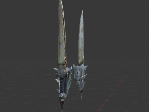 Bergel Vetra Dual Blades - Monster Hunter World Model 3D