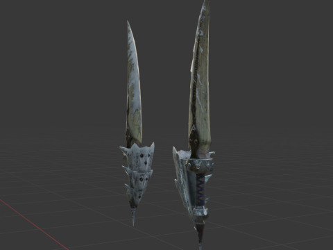 Bergel Vetra Dual Blades - Monster Hunter World Model 3D