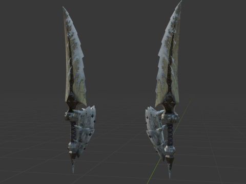 Bergel Vetra Dual Blades - Monster Hunter World Model 3D