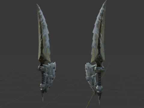 Bergel Vetra Dual Blades - Monster Hunter World 3D Model