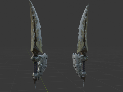 Bergel Vetra Dual Blades - Monster Hunter World Model 3D