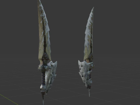 Bergel Vetra Dual Blades - Monster Hunter World 3D Model