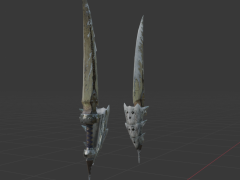 Bergel Vetra Dual Blades - Monster Hunter World Model 3D