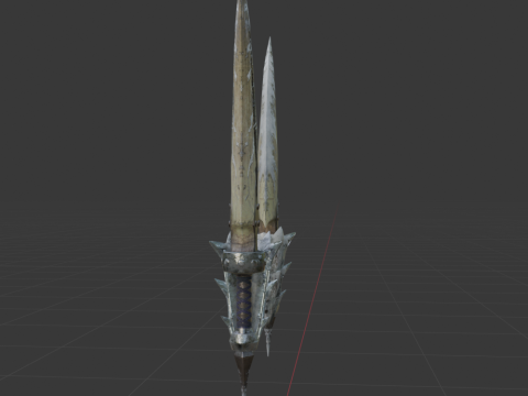 Bergel Vetra Dual Blades - Monster Hunter World Model 3D