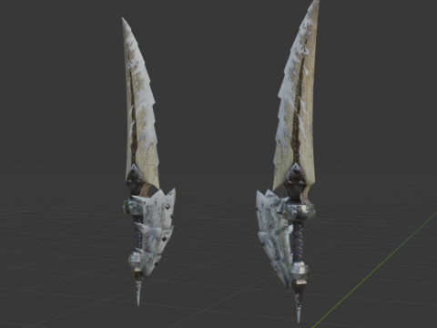 Bergel Vetra Dual Blades - Monster Hunter World Model 3D