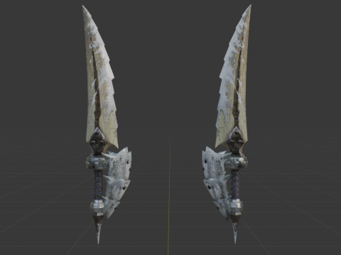 Bergel Vetra Dual Blades - Monster Hunter World Model 3D