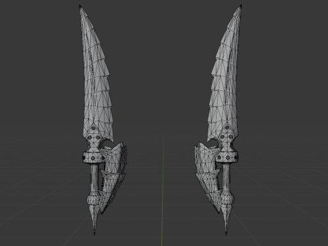 Bergel Vetra Dual Blades - Monster Hunter World Model 3D