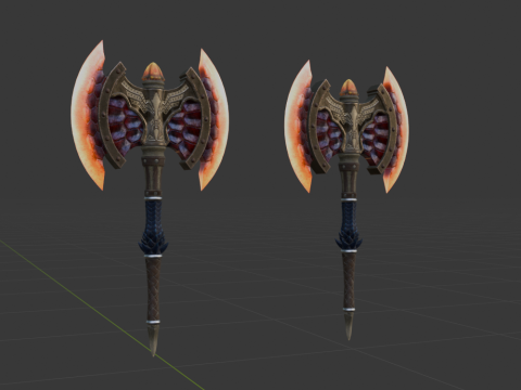 Blazing Warhawks Dual Blades - Monster Hunter World 3D Model