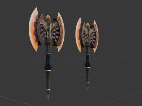 Blazing Warhawks Dual Blades - Monster Hunter World 3D Model
