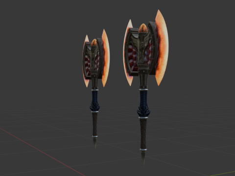 Blazing Warhawks Dual Blades - Monster Hunter World 3D Model