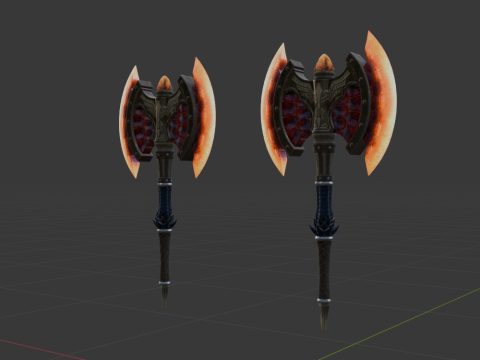 Blazing Warhawks Dual Blades - Monster Hunter World 3D Model