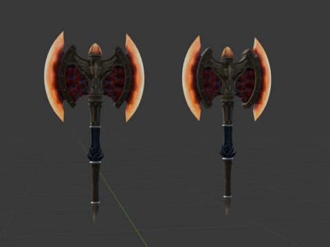 Blazing Warhawks Dual Blades - Monster Hunter World 3D Model
