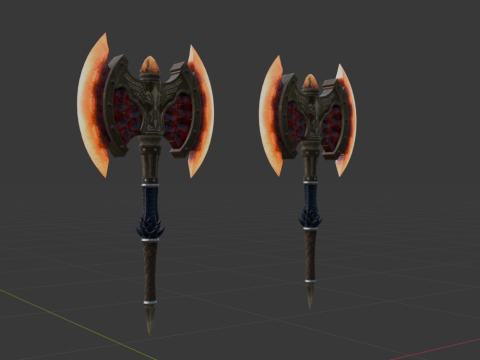 Blazing Warhawks Dual Blades - Monster Hunter World 3D Model