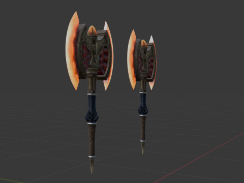 Blazing Warhawks Dual Blades - Monster Hunter World 3D Model