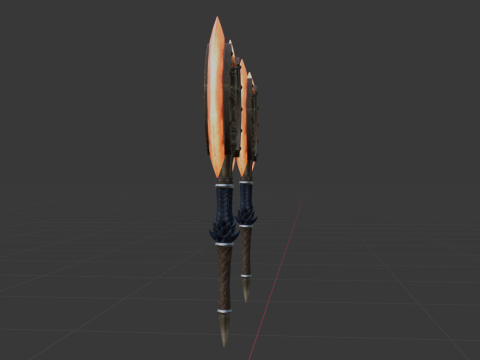 Blazing Warhawks Dual Blades - Monster Hunter World 3D Model