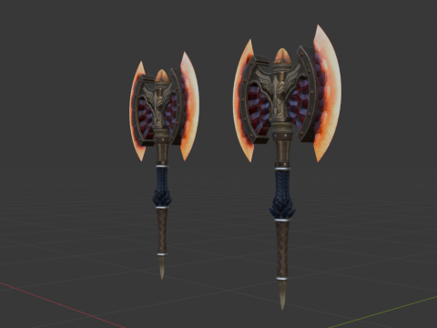 Blazing Warhawks Dual Blades - Monster Hunter World 3D Model