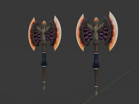 Blazing Warhawks Dual Blades - Monster Hunter World 3D Model