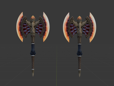 Blazing Warhawks Dual Blades - Monster Hunter World 3D Model