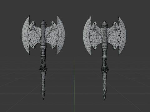 Blazing Warhawks Dual Blades - Monster Hunter World 3D Model