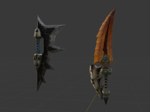 Blizzarioths Dual Blades - Monster Hunter World Modèle 3D