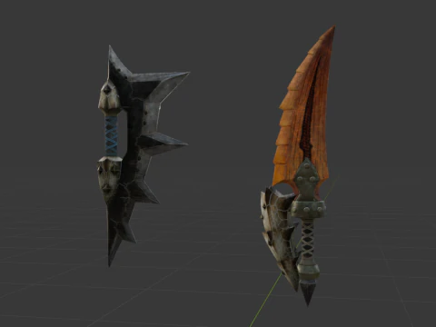 Blizzarioths Dual Blades - Monster Hunter World 3D Model