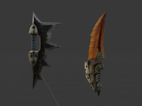 Blizzarioths Dual Blades - Monster Hunter World 3D Model
