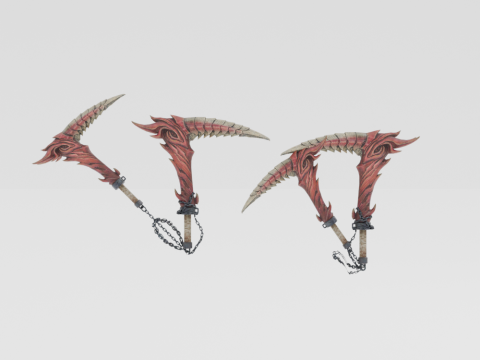 Blood-Drinker Chainblade Dual Blades - Monster Hunter World 3D Модель