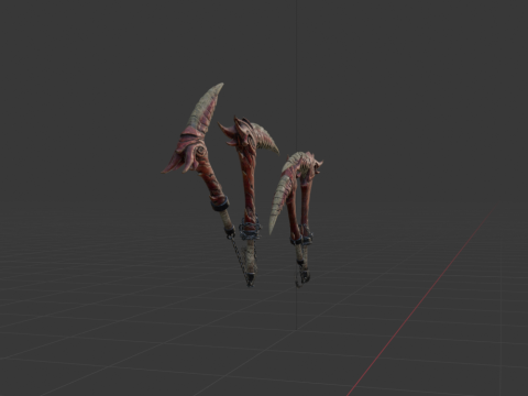 Blood-Drinker Chainblade Dual Blades - Monster Hunter World Modèle 3D