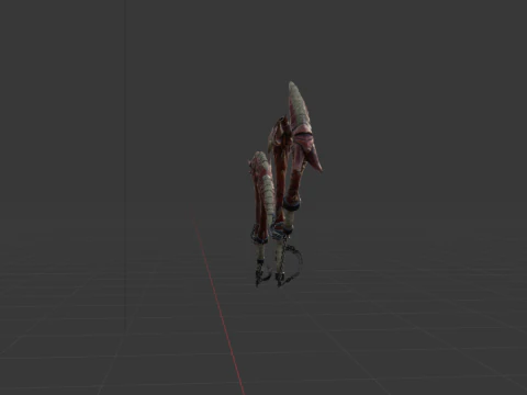 Blood-Drinker Chainblade Dual Blades - Monster Hunter World 3D Model