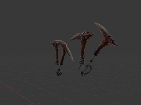 Blood-Drinker Chainblade Dual Blades - Monster Hunter World Modèle 3D