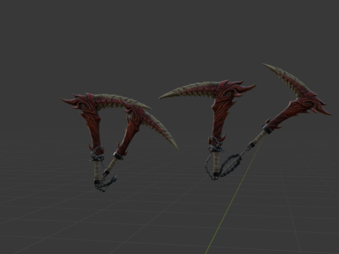 Blood-Drinker Chainblade Dual Blades - Monster Hunter World Modèle 3D