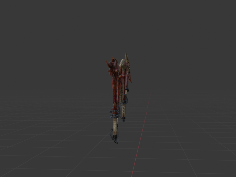 Blood-Drinker Chainblade Dual Blades - Monster Hunter World Modèle 3D