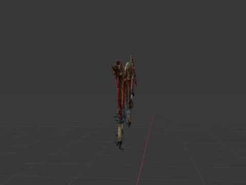 Blood-Drinker Chainblade Dual Blades - Monster Hunter World 3D Model
