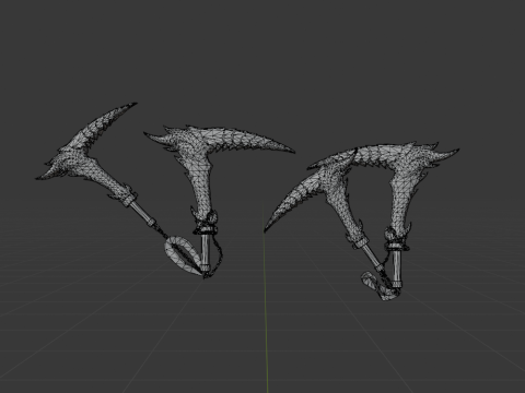 Blood-Drinker Chainblade Dual Blades - Monster Hunter World Modèle 3D