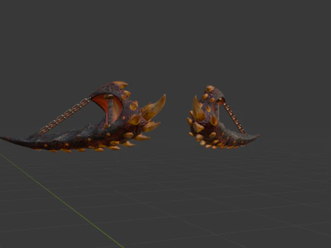 Consummate Pair Dual Blades - Monster Hunter World 3D Model