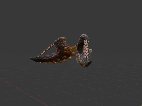 Consummate Pair Dual Blades - Monster Hunter World 3D Modell