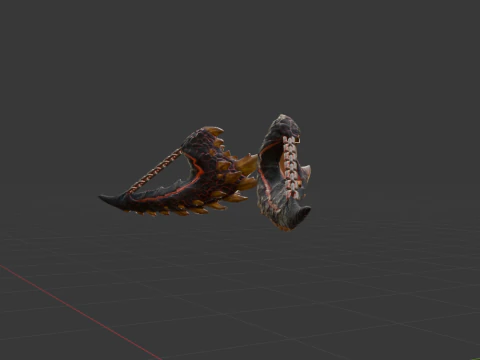 Consummate Pair Dual Blades - Monster Hunter World 3D Model