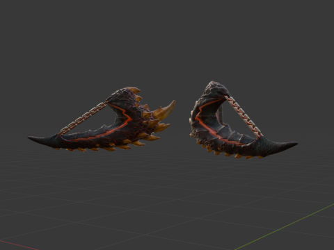Consummate Pair Dual Blades - Monster Hunter World 3D Modell