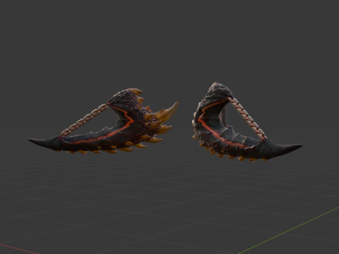 Consummate Pair Dual Blades - Monster Hunter World 3D Model