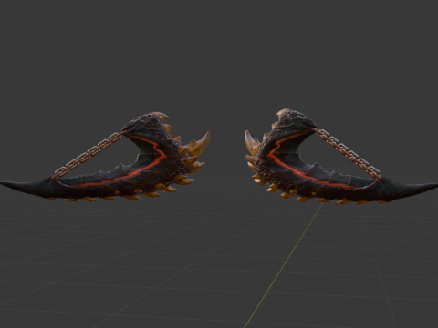 Consummate Pair Dual Blades - Monster Hunter World 3D Modell