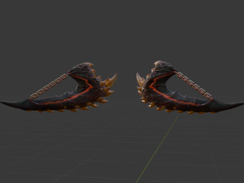 Consummate Pair Dual Blades - Monster Hunter World 3D Model