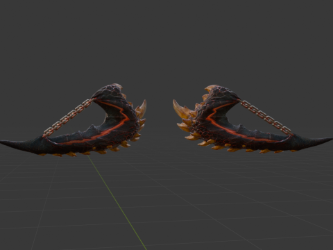 Consummate Pair Dual Blades - Monster Hunter World 3D Modell