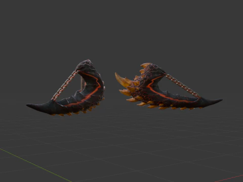 Consummate Pair Dual Blades - Monster Hunter World 3D Model