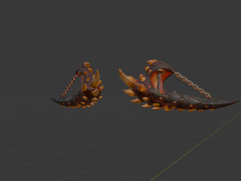 Consummate Pair Dual Blades - Monster Hunter World 3D Model