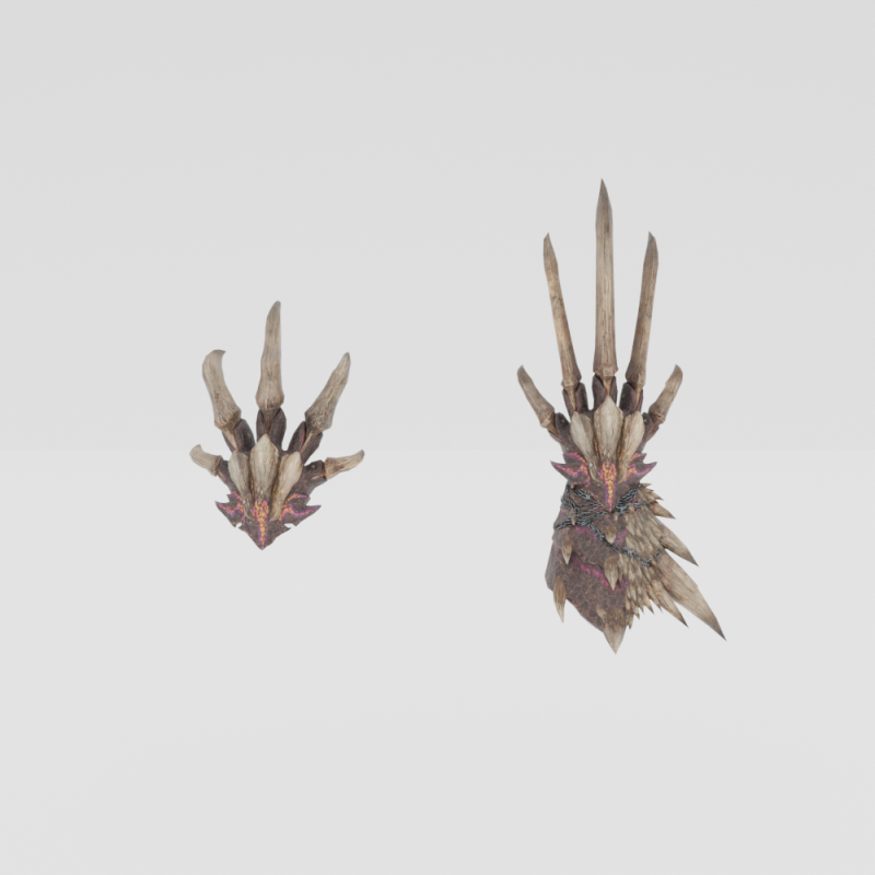 Decimation Claws Dual Blades - Monster Hunter World Model 3D .c4d .max .obj .3ds .fbx .stl .blend