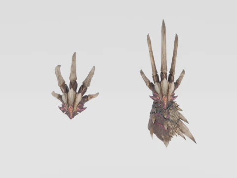 怪物猎人世界 毁灭之爪 双刃 3D 模型