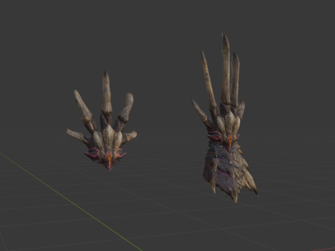Decimation Claws Dual Blades - Monster Hunter World Model 3D