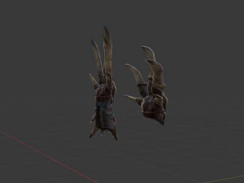 Decimation Claws Dual Blades - Monster Hunter World Model 3D